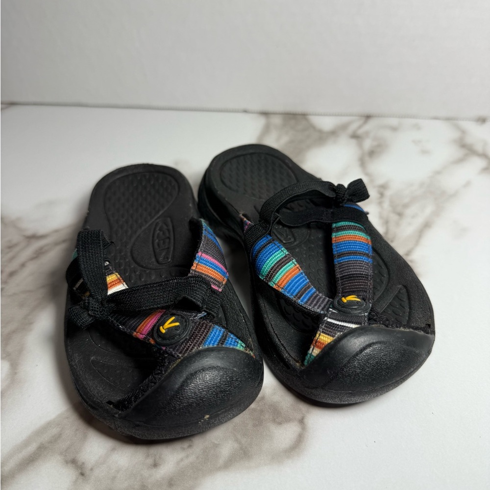 Keen Kids Black Sandals with Colorful Straps